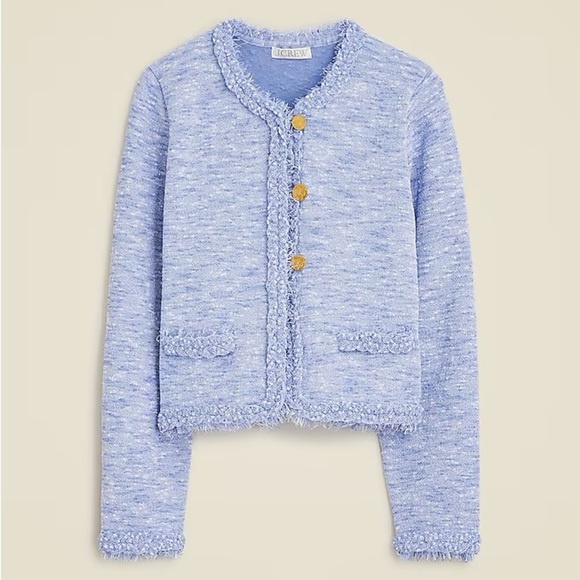 J. Crew Jackets & Blazers - J.Crew Marled fringe-trim sweater lady jacket